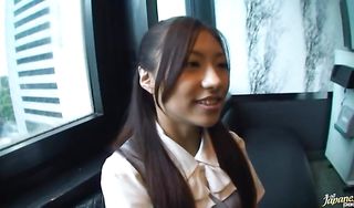 Oriental Haruka Nagao gets her foxy shaved cunt banged