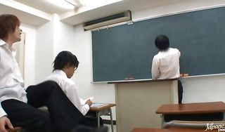 Seductive idol Ayumu Sena takes care of that cock's needs