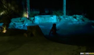 Appealing teen blonde Alektra Blue with big natural tits shows her perfect tits and horny cunt