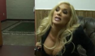 Lovely Shyla Stylez stroking on a fat chili dog so wonderfully
