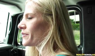 Pungent blonde gf is passionately fucking her talented dude